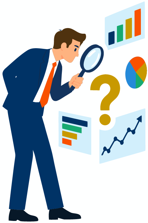 Web developer examining traffic, trends, and analytics preparing on page SEO and structured data