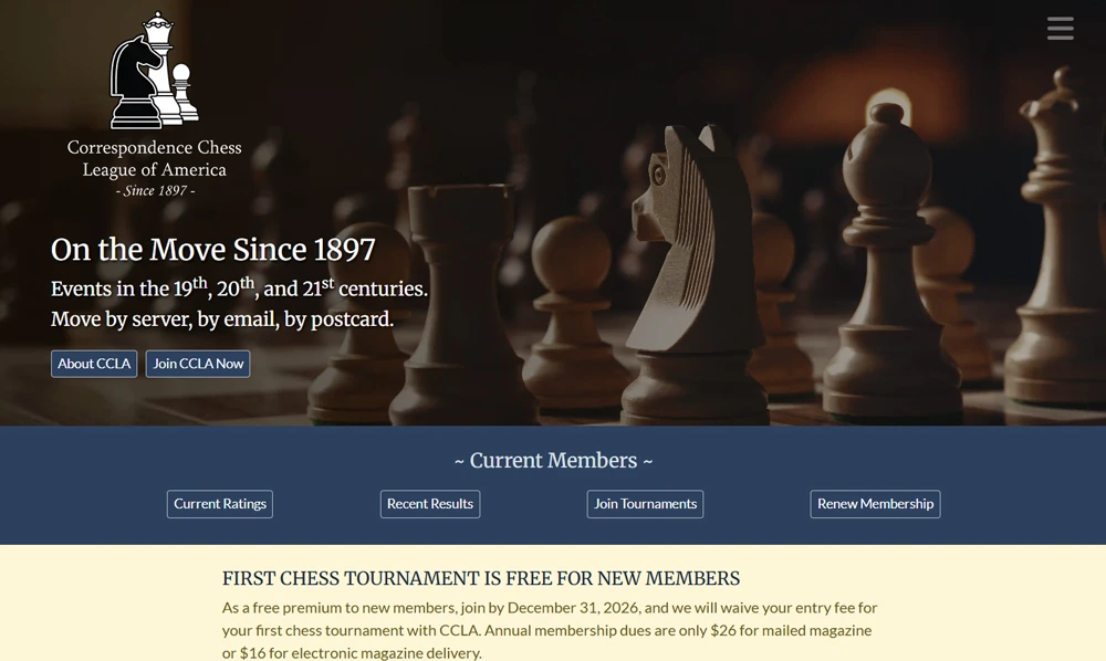 Placeholder screenshot of the ServerChess website