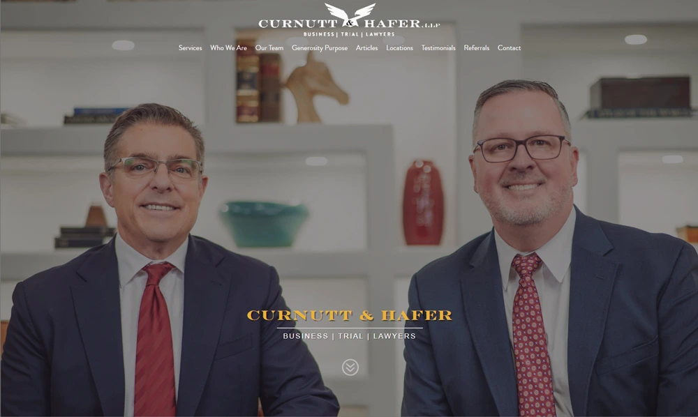 Placeholder screenshot of the Curnutt Hafer website